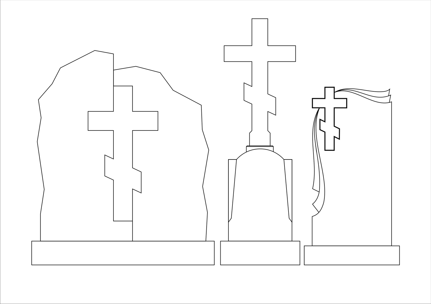 памятники с крестом